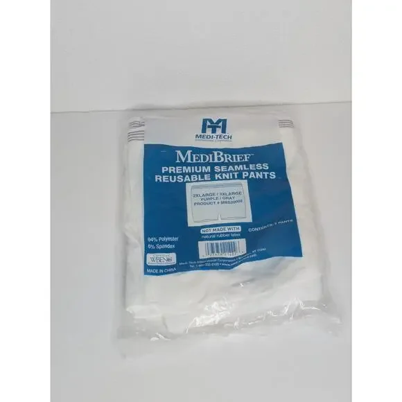 Medi-Brief by Medi-Tech 1 PK/2 EA Seamless Knit Pants 2XLarge/3XLarge MBS20002 - Picture 3 of 5